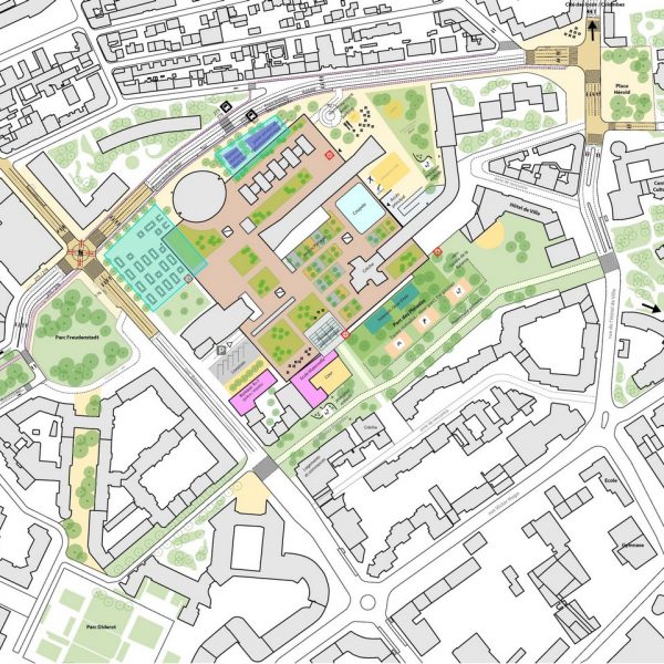Projet végétal cœur de ville Courbevoie centre Charras espaces publics Ville de Courbevoie Rethink