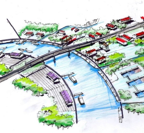 Secteur Long Xuyen An Giang delta Mékong Vietnam dispersion organisée équipements par Rethink
