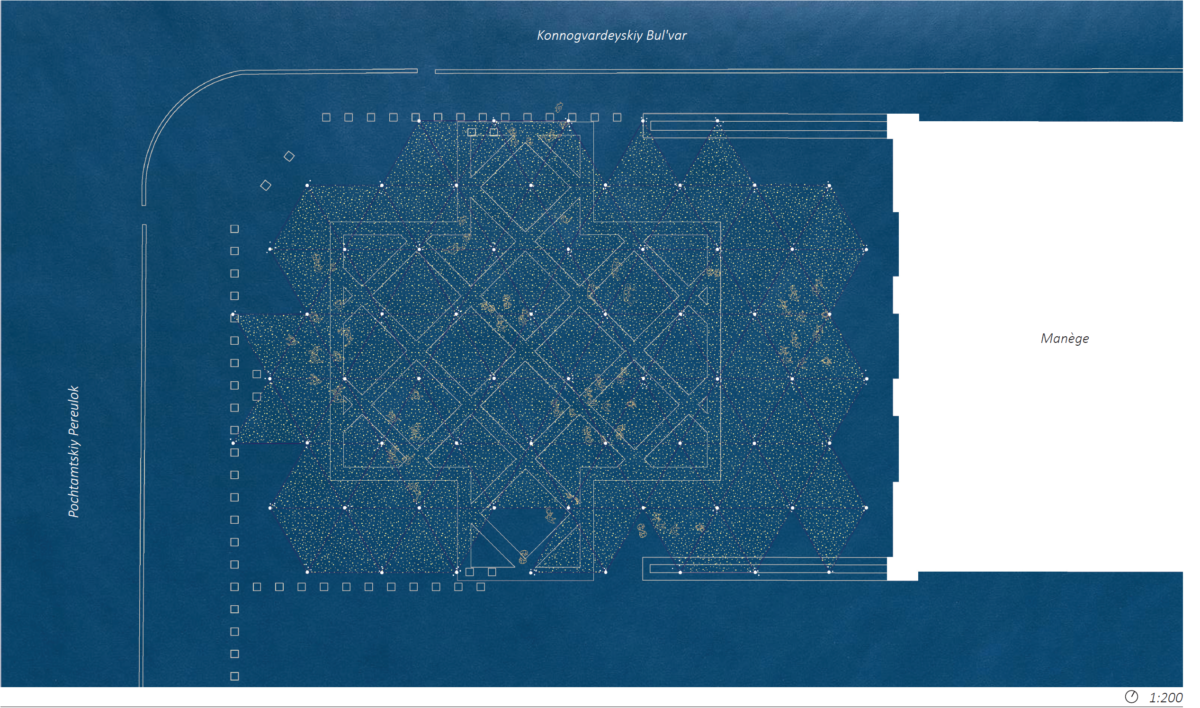 Installation éphémère pour noël, Manege - Saint Petersbourg (RU)