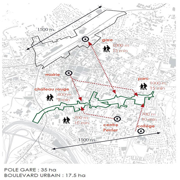 Potentiel d’un territoire d’’entre-ville’ – Annemasse (FR) © RETHINK