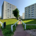 Vue site résidence Avre Les Clayes-sous-Bois 78340 Polylogis requalification espaces extérieurs par Rethink