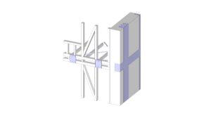 Axonométrie renforcement structurel pignon 38 rue Cavé Paris 18e dessin technique par Rethink