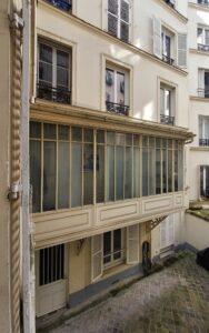 Cour intérieure RDC immeuble 43 rue C. de Rochefoucauld Paris 75009 RIVP état existant par Rethink